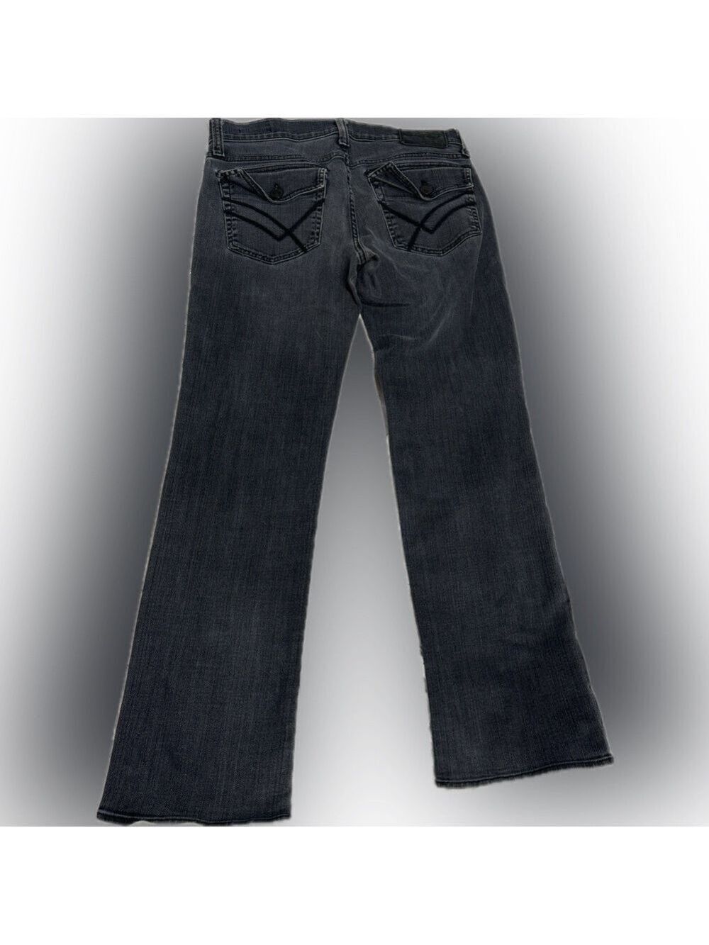 William Rast Luke Straight Faded Black Wash Button Fly Jeans Men’s Size 34